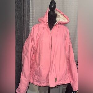 Cozy Pink Hooded Utility Jacket